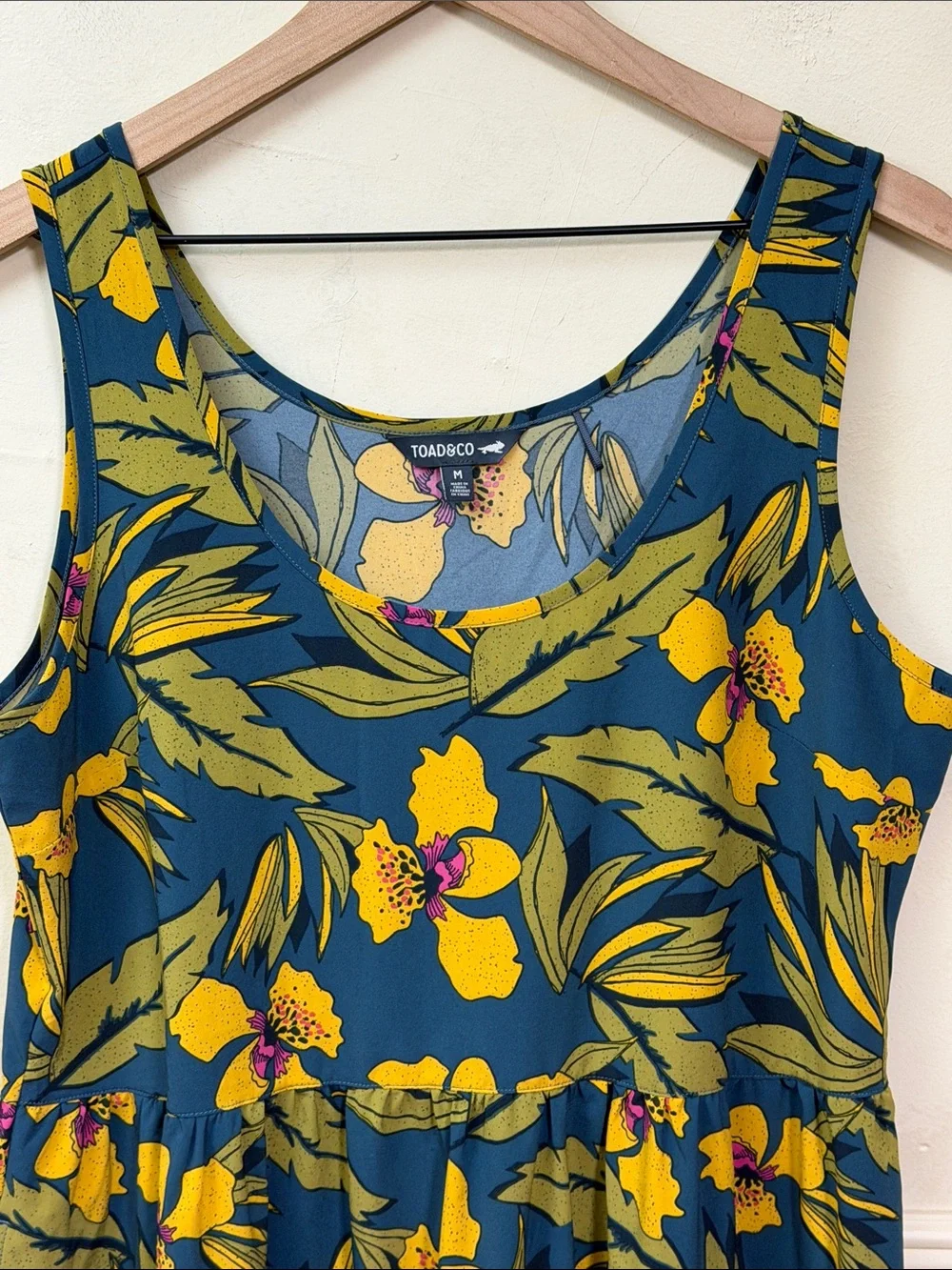 Toad&Co Sun-kissed Tiered Dress in Orchid Floral Print - Picture 2 of 7